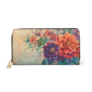 Vibrant Bloom Elegance Cell Phone Clutch Wallet