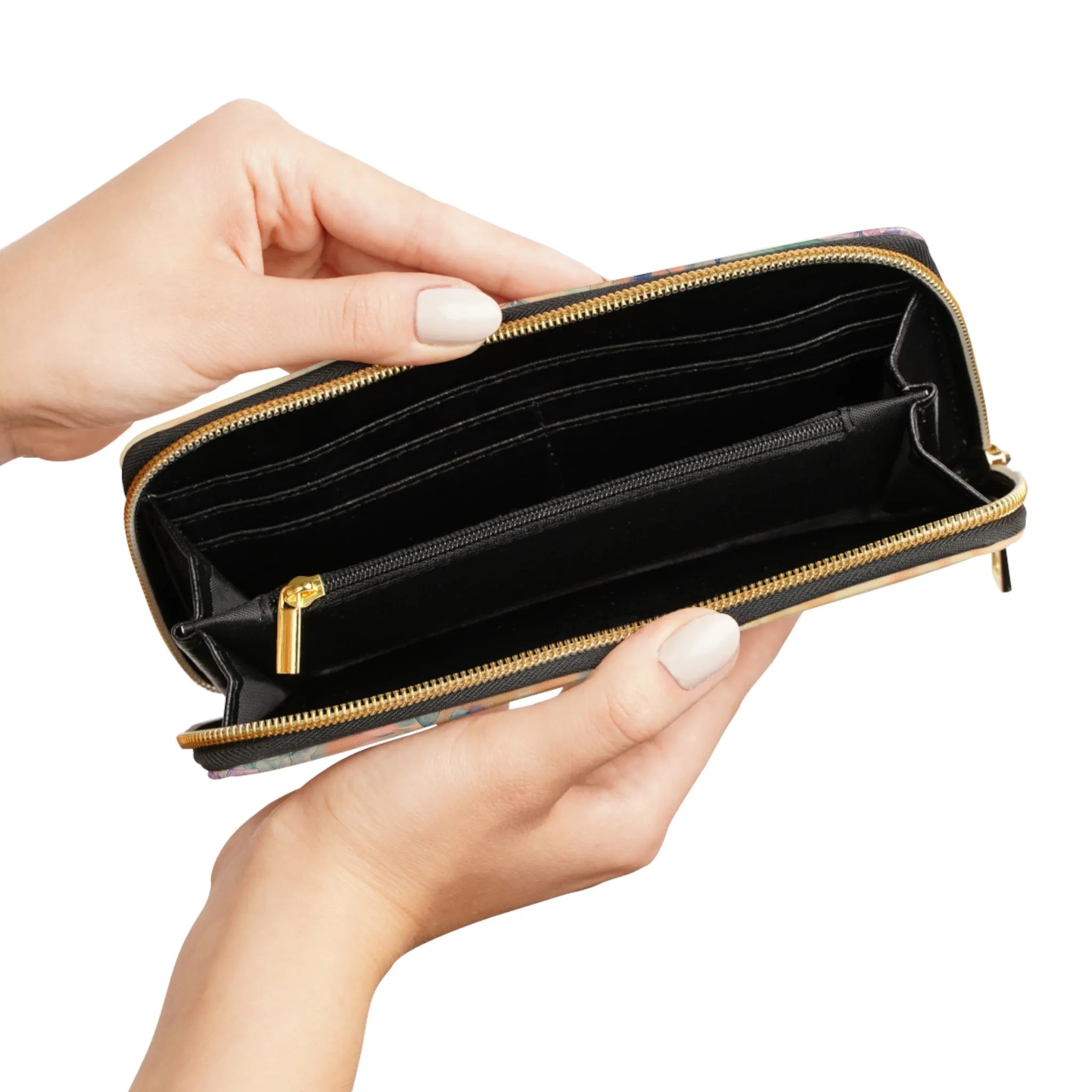 Vibrant Bloom Elegance Cell Phone Clutch Wallet