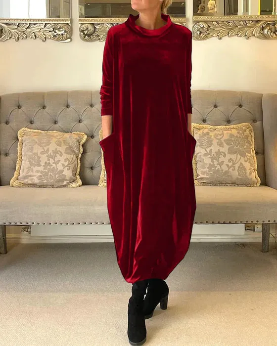 Victoria Velvet Maxi Dress | Elegant & Cozy | Perfect for Effortless Style
