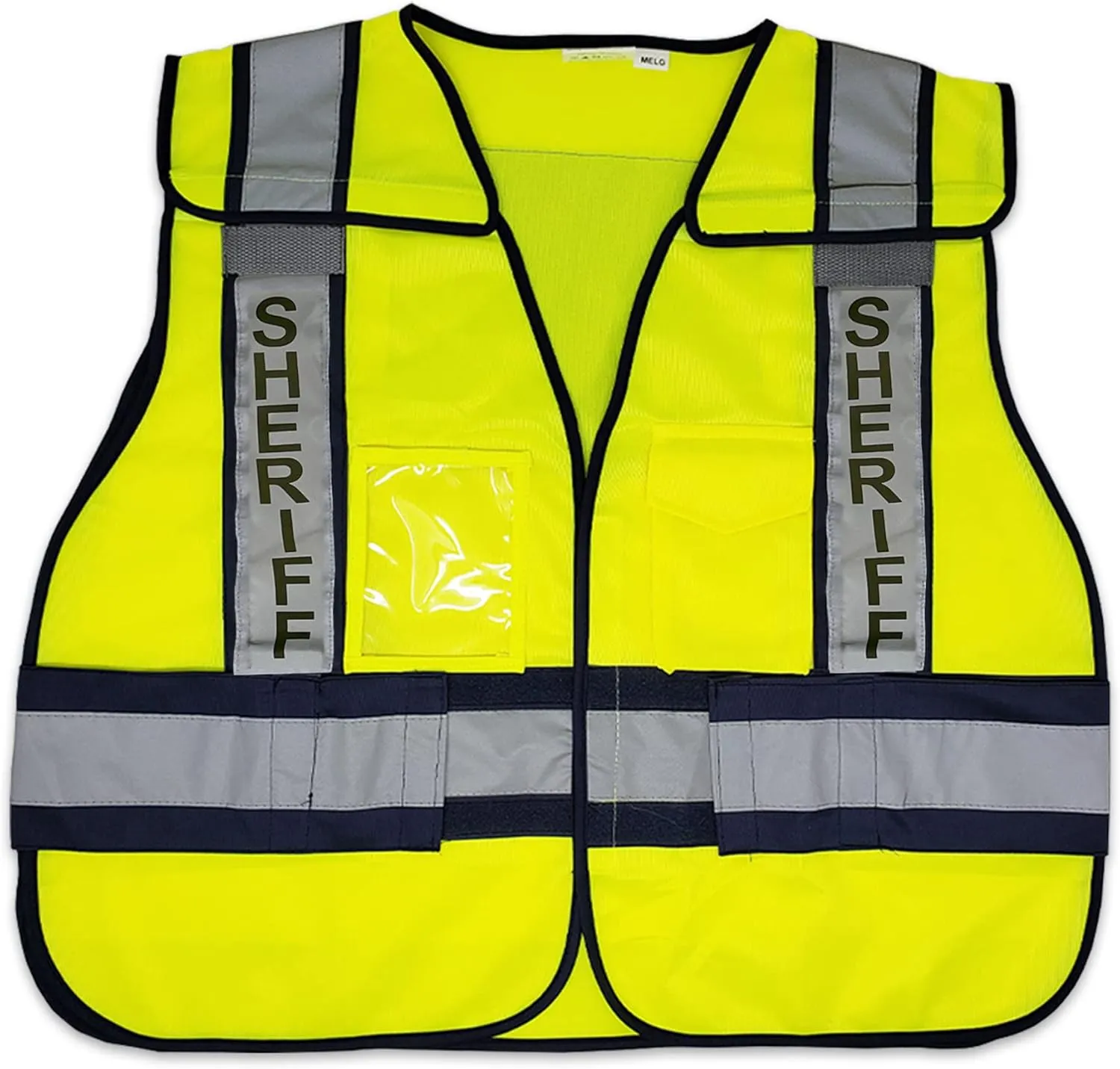VIEWBRITE Reflective (Class 2) Sheriff Vest Lime Green - 5 Point Breakaway High Visibility Yellow Sheriff Safety Vest