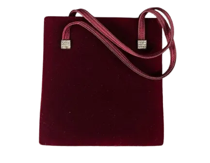 Vintage Burgundy Velvet Small Evening Bag