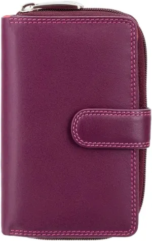 Visconti RIO 13 Ladies Large Soft Leather Purse/Wallet (Plum/Fuschia)