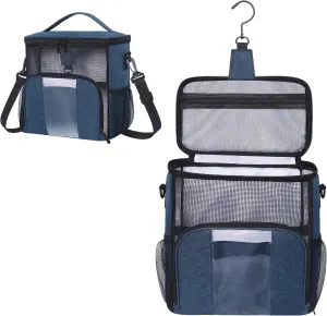 VOCUS Portable Shower Caddy College Tote Bag, Toiletry Bag for Men and Women,Travel Toiletry Organizer Bag with Hanging Hook,Large Water-resistant Shaving Bag for Toiletries Accessories