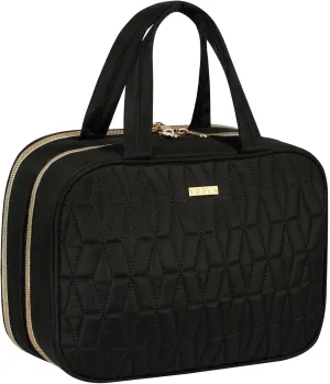 Voova Hanging Travel Toiletry Bag for Women Men, Waterproof Makeup Cosmetic Organizer Holder for Toiletries Accessories, Traveling Essentials,Shampoo,Full-Sized Container, Brushes Kit Set, Black