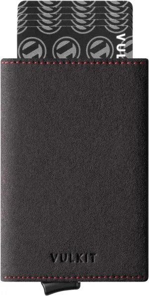 VULKIT Credit Card Holder Leather Bifold Pop up Wallet with Banknote Compartment, ID Window & Coin