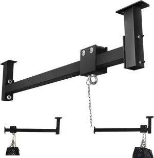 Wall Ceiling Heavy Bag Hanger Roller Mount Saving Space 42'' Long Ease Adjust for Heavy Punching Bags up to 300 LBS