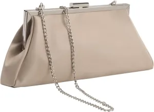 WALLYN'S Elegant Pleated Leather Clutch Purse,Soft Pleated Evening Handbag for Women Formal,Weddings,Proms,Cocktail-Gemma