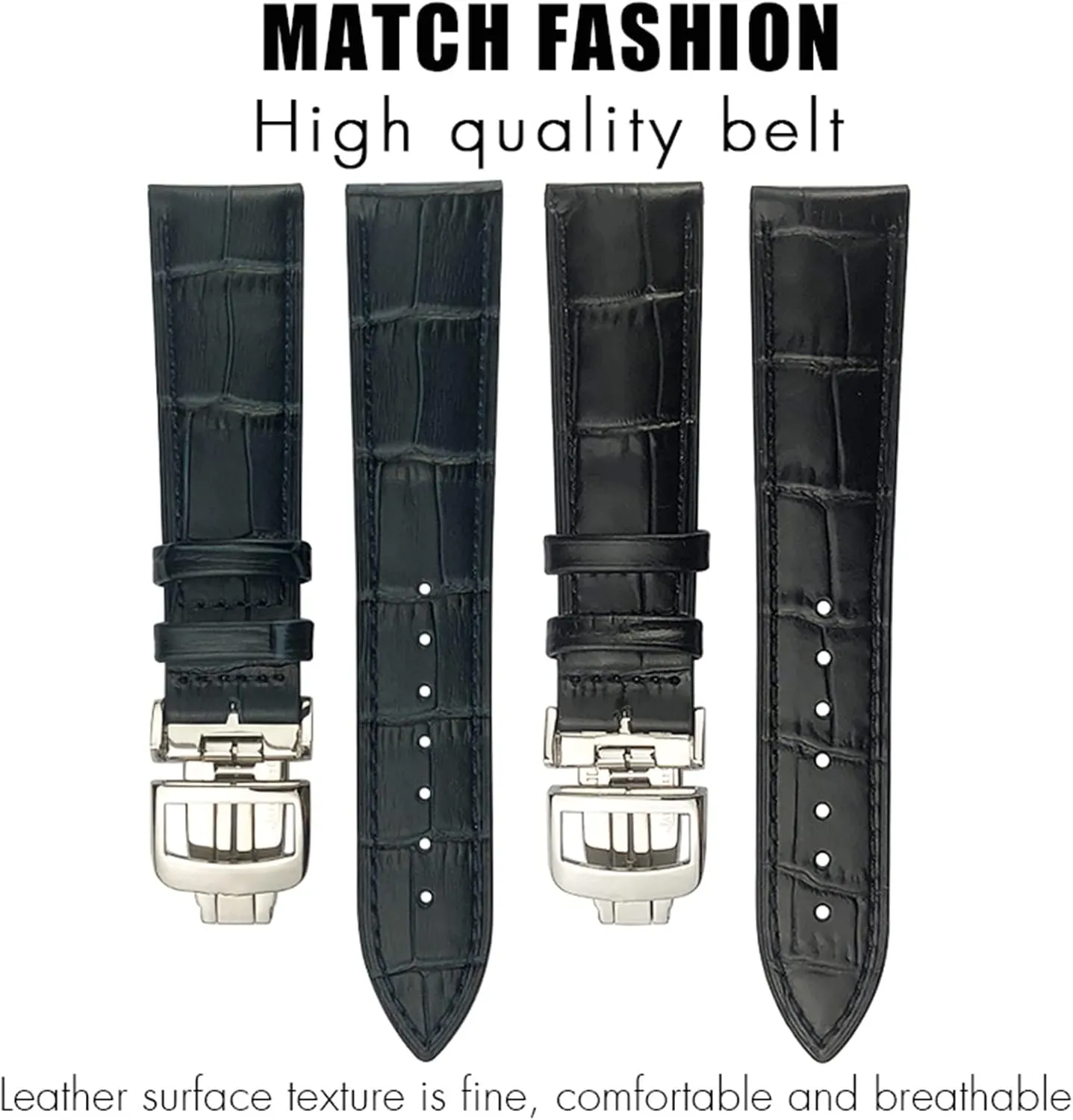 Watch Strap Rubber Strap Silicone Strap Universal Strap Buckle Strap Cowhide Strap Nylon Leather Silicone Strap Folding Buckle Strap Watch Strap Strap