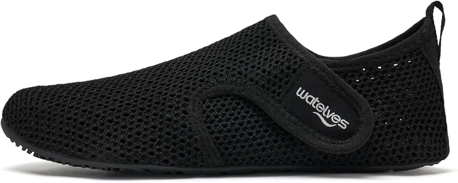 WateLves Water Shoes for Women Men Swim Beach Aqua Socks Quick Dry Barefoot House Slippers Travel Shoes with Adjustable Magic Tape for Pool Diving Boating Yoga Surf