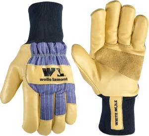 Wells Lamont Men's Heavy Duty Leather Winter Work Gloves with Thinsulate Insulation