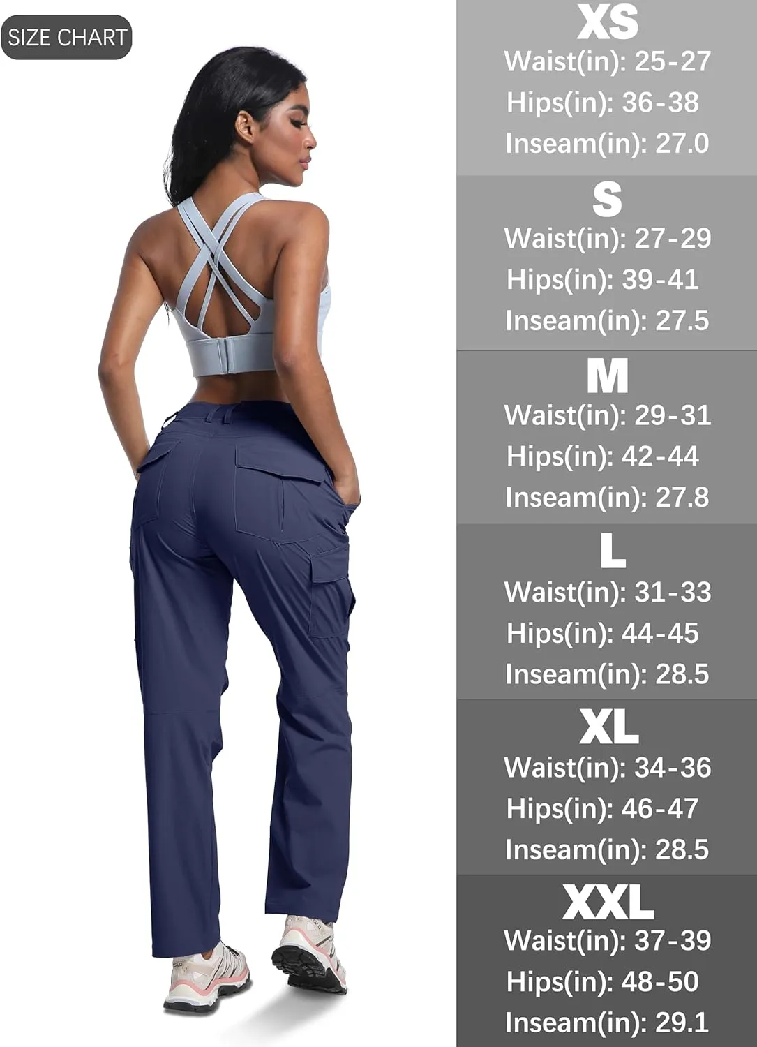 WENRONSTA Women's Hiking Cargo Pants Lightweight Quick Dry Waterproof UPF 50  Camping Fishing Travel Outdoor Work Pants