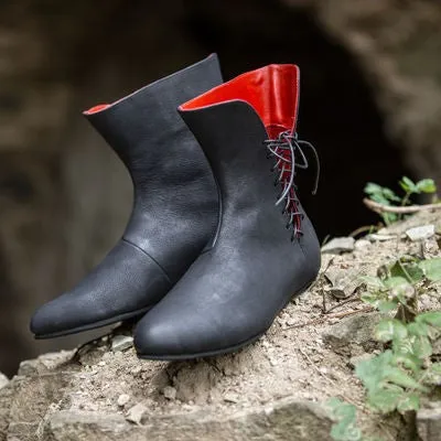 Wildking Faux Leather Lace-Up Medieval Gothic Boots