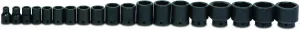 Williams WS-4-19RC 19-Piece 1/2-Inch Drive Shallow 6 Point Impact Socket Set