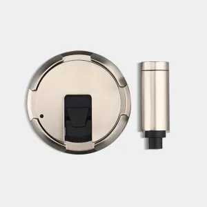 Windproof Machinery Door Stop Heavy Duty Stopper for Door Hidden Hole Installation,Removable and Adjustable Door Stop Hardware(Nickel)