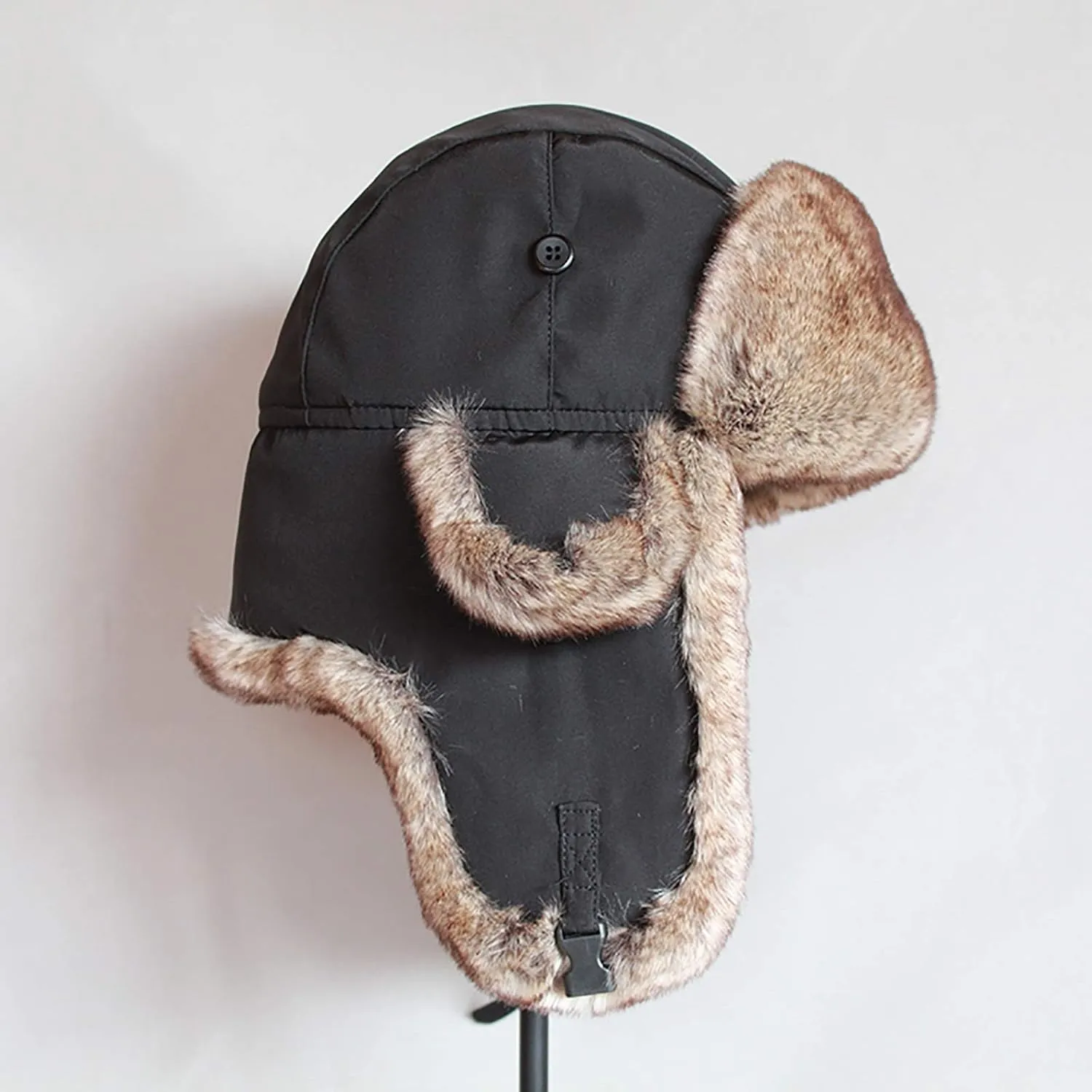 Winter Hats, Hat Men's Trooper Trapper Hat Faux Fur Hat with Ear Flaps Aviator Hat Keep Warm Winter for Outdoor