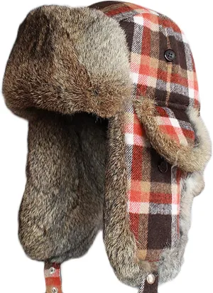 Winter Hats, Hat Plaid Aviator Hat Unisex Trapper Trooper Hat Keep Warm Pilot Hat with Faux Fur Windproof Hat Winter