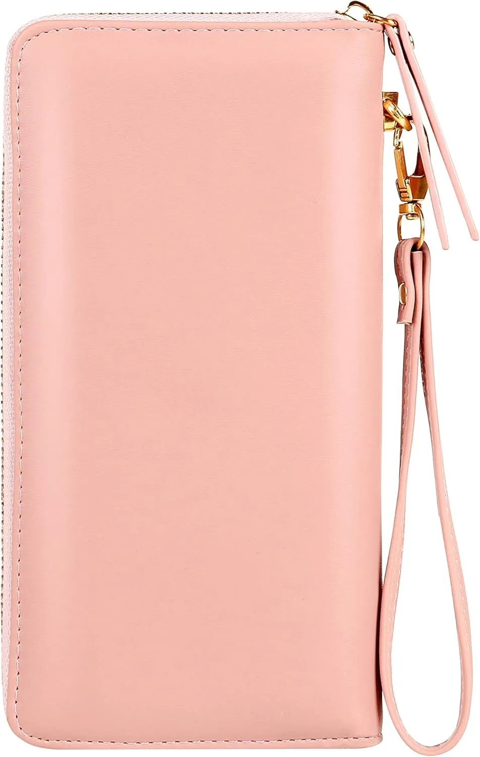 Women Leather Wallet RFID Blocking Zipper Pocket Wallet Card Case Purse with ID Window