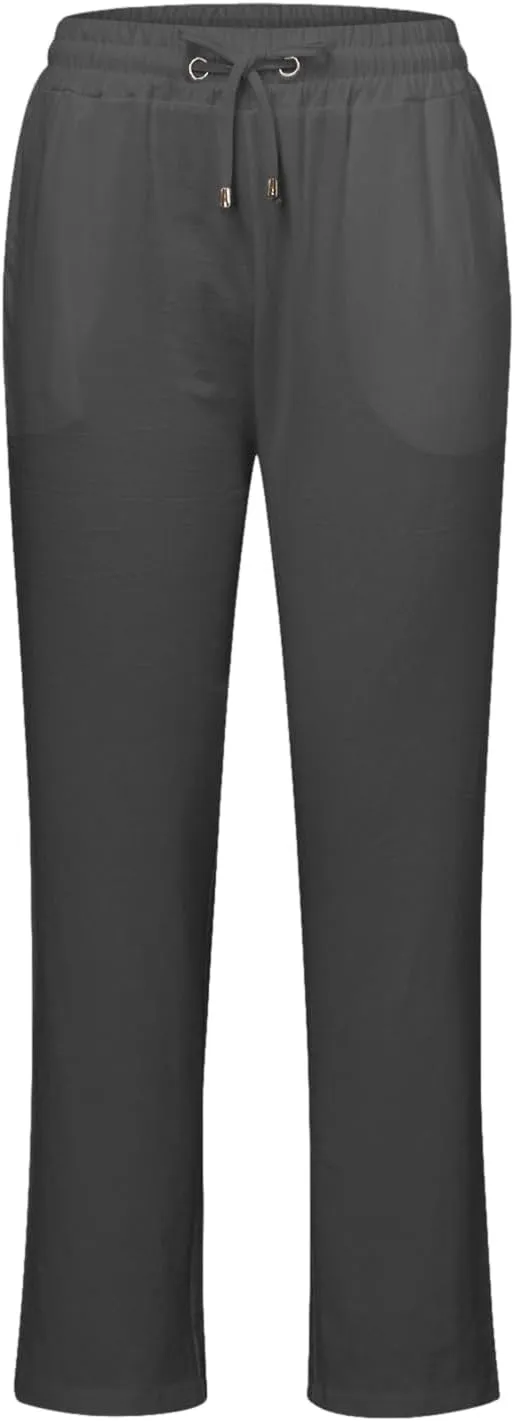 Women Linen Palazzo Pants Womens Linen Casual High Waist for Women High Waist Casual Relaxed Pants with Pockets
