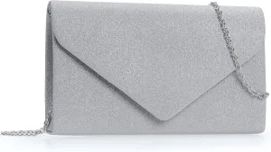 Women PU Clutch Glittering Evening Bag Formal Handbag Wedding Cocktail Prom Party Purse