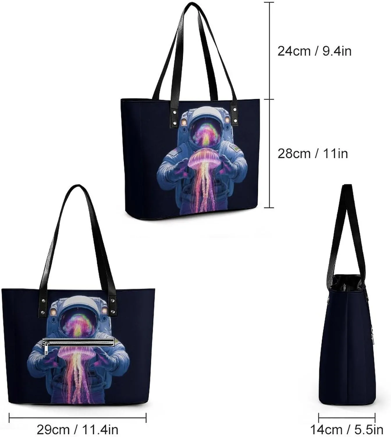 Women Tote Bags Casual Handbags PU Leather Shoulder Travel Bag