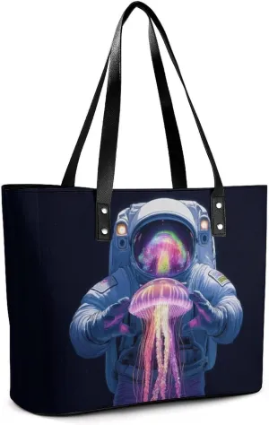 Women Tote Bags Casual Handbags PU Leather Shoulder Travel Bag