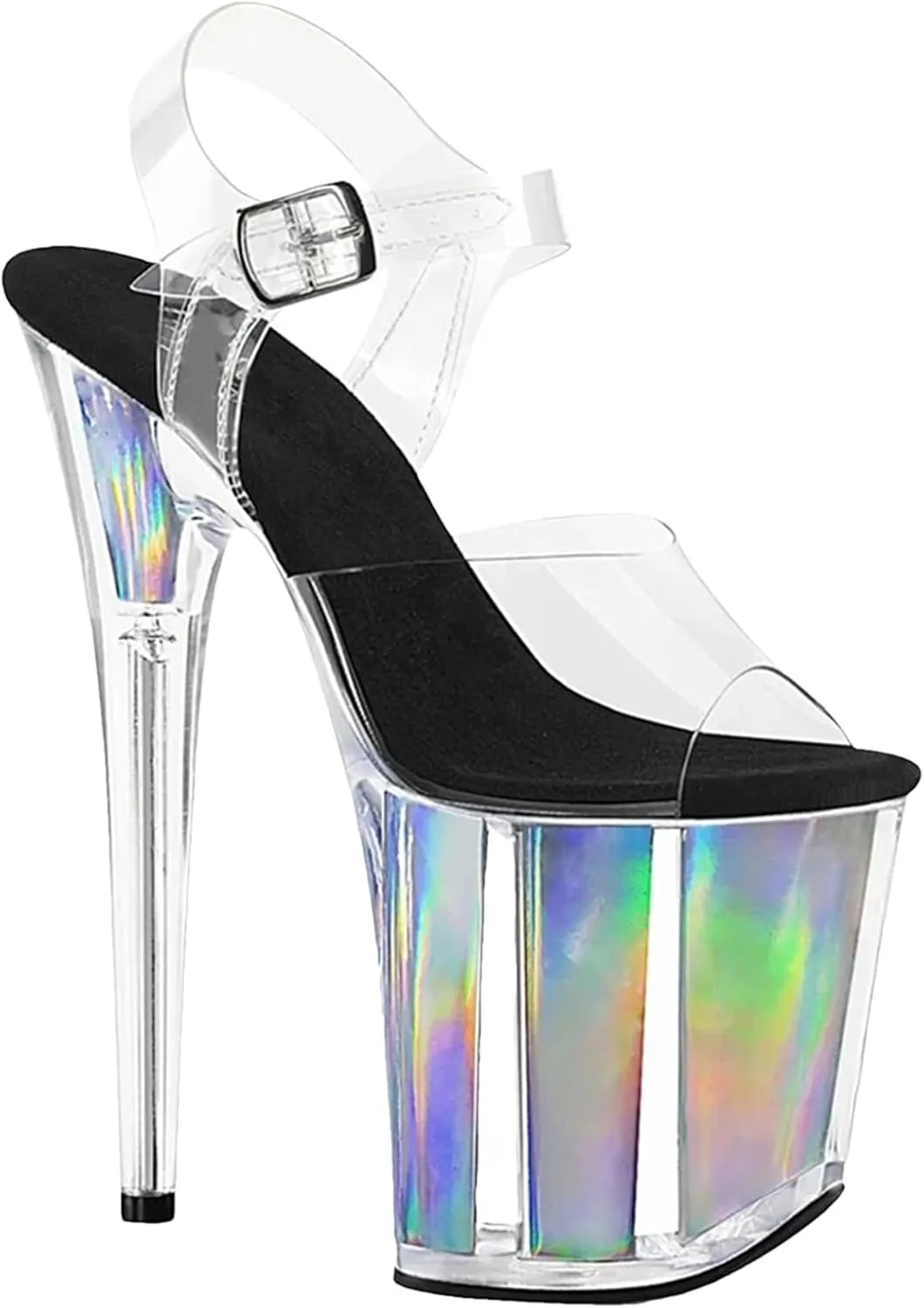 Women's 20cm PVC Pole Dance Sandals - Thin High Heels Summer Slip-On Shoes