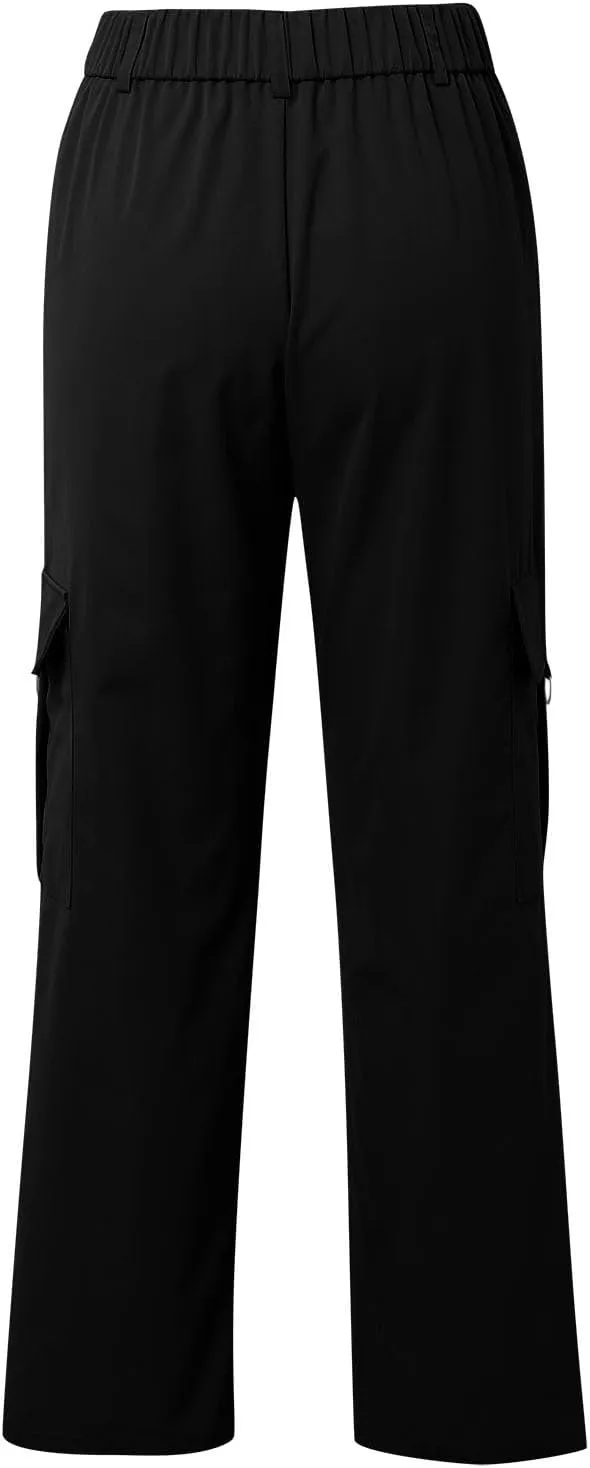 Women's Cargo Jogger Camo Pants with Pockets High Waist Slim Casual Tapered Camouflage Combat Hiking Pants