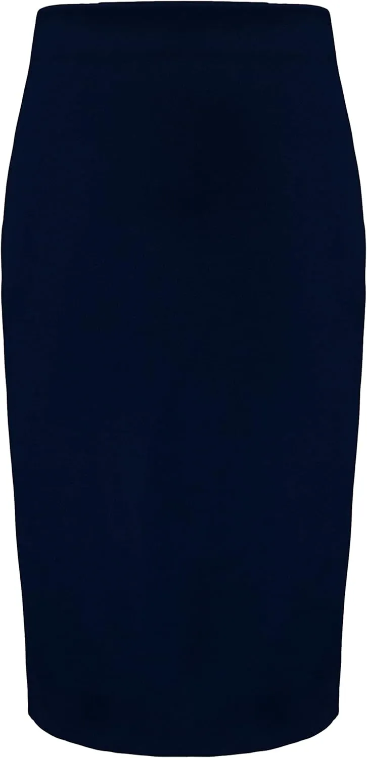 Women's Faux Suede Back Split Hip Packaged Skirt Midi Pencil Skirt