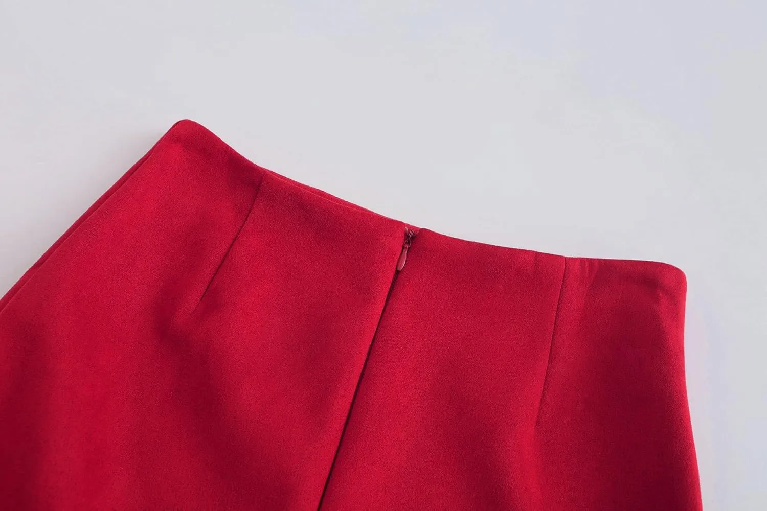 Women's Faux Suede Back Split Hip Packaged Skirt Midi Pencil Skirt