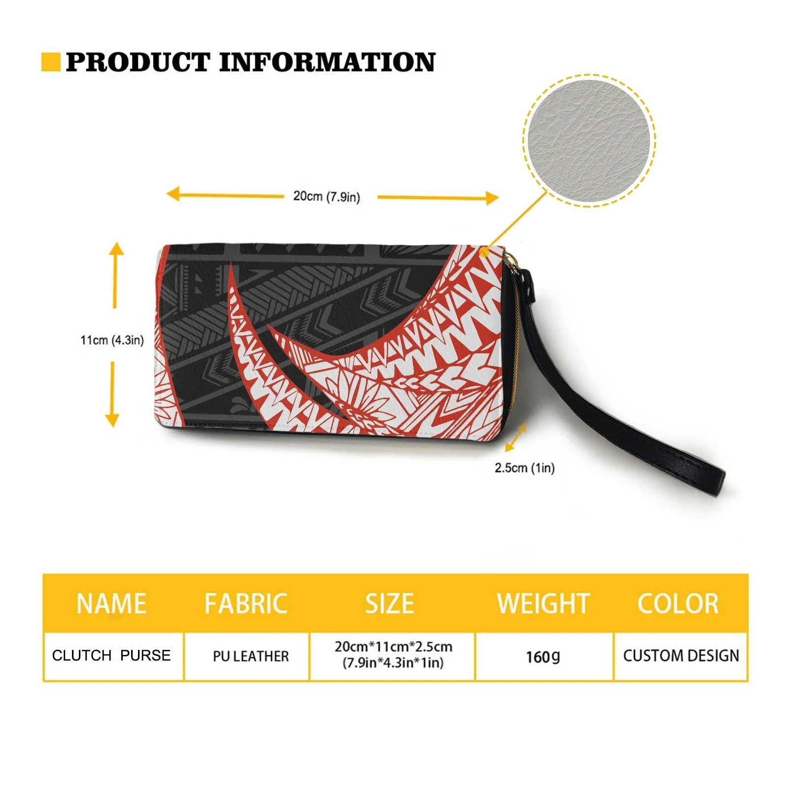 Womens NRL Fashion Zipper Purses With Handle