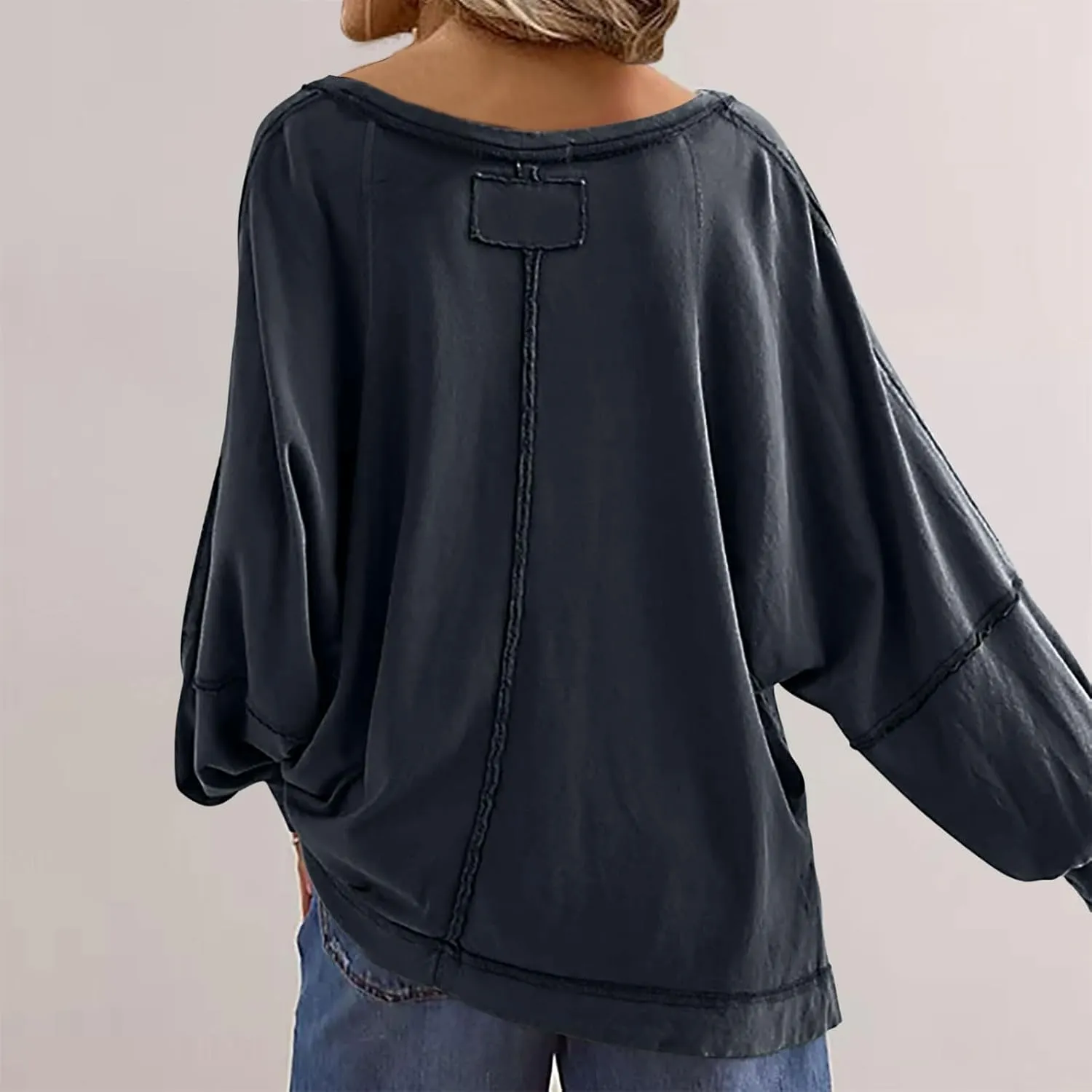 Womens Plus Size Tops Elegant Sexy Long Sleeve V Neck Causal Shirts Fashion Solid Asymmetrical Hem Blouse Spring Tops
