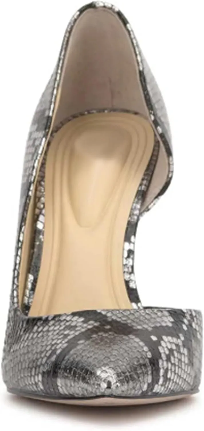 Women's Snake Print High Heel Pumps, Pointed Toe Stiletto Shoes for Evening & Party Wear