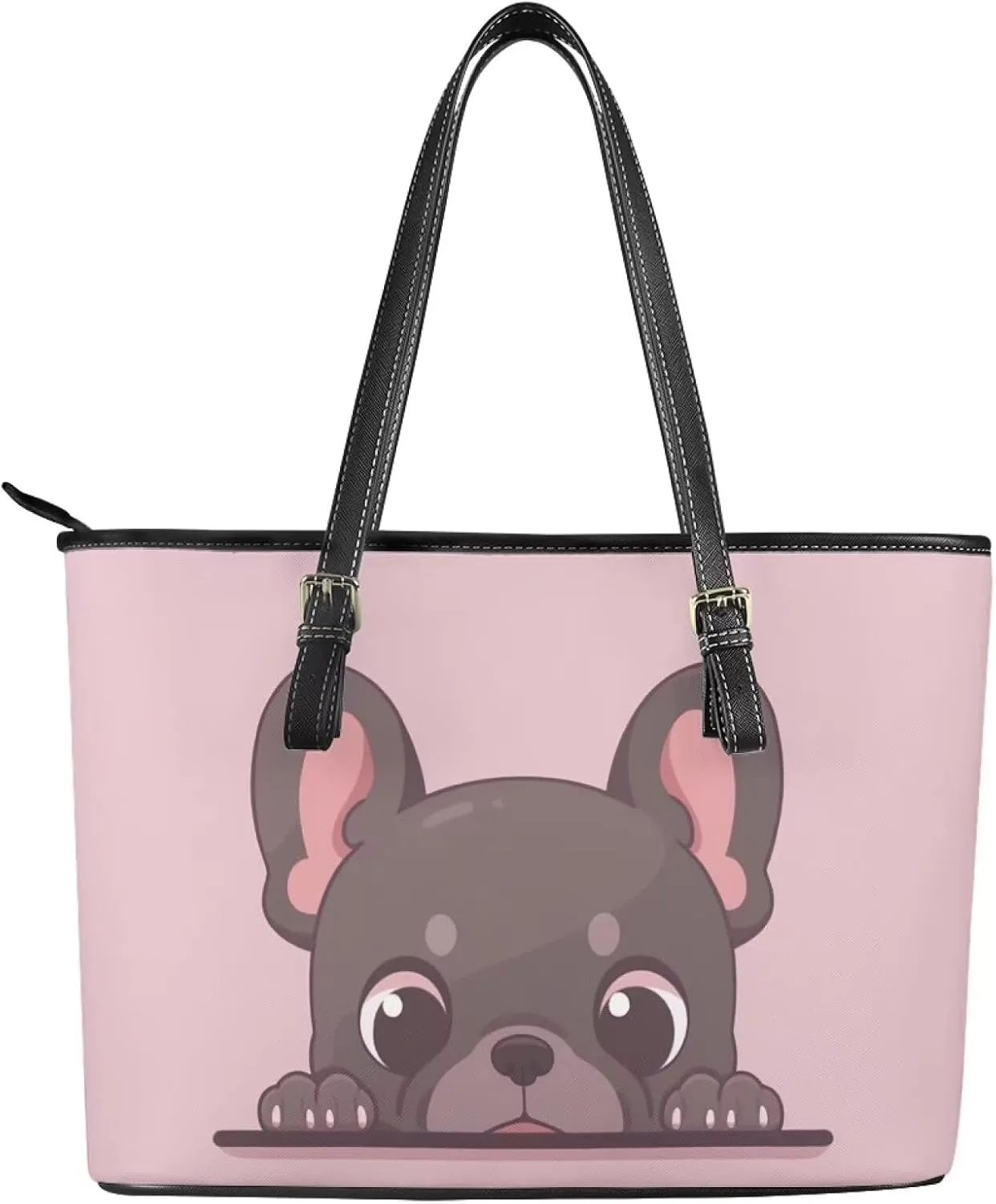 Women's Soft Faux Leather Tote Bag Casual Handbags and Purses for Travel