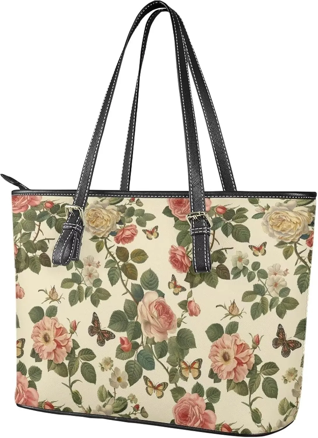 Women's Soft Faux Leather Tote Bag Casual Handbags and Purses for Travel