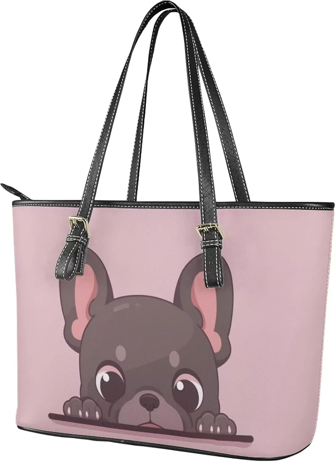 Women's Soft Faux Leather Tote Bag Casual Handbags and Purses for Travel