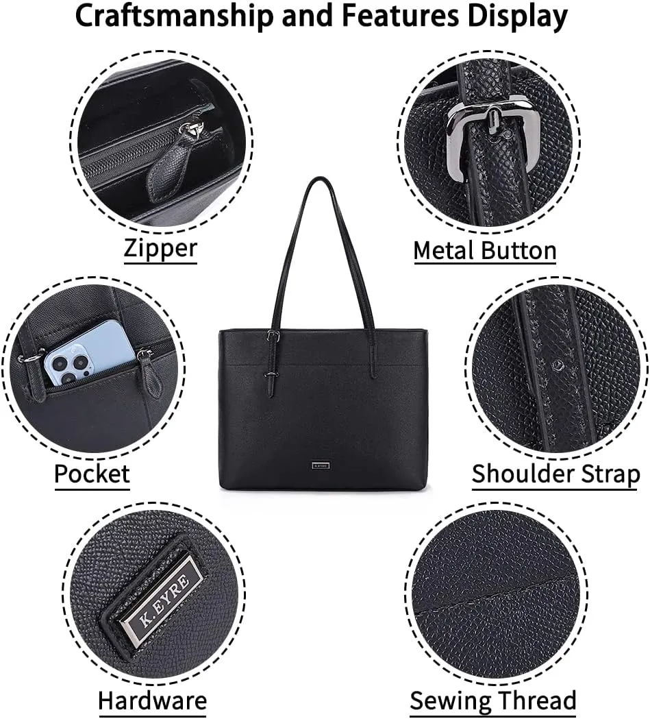 Women's Soft Faux Leather Tote Bag Purse Handbags Wallet Tote Shoulder Bag Purse Large Capacity