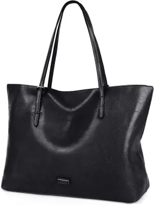 Women's Soft Faux Leather Tote Bag Purse Handbags Wallet Tote Shoulder Bag Purse Large Capacity