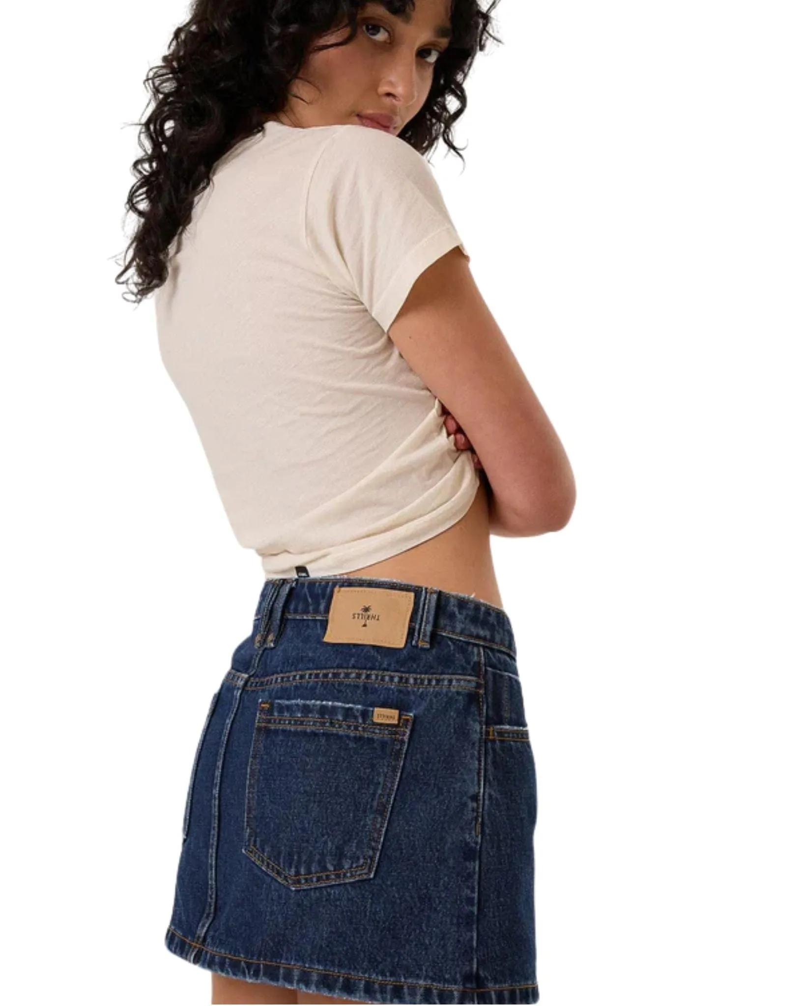 Womens Sophie Skirt- Rinsed Ink