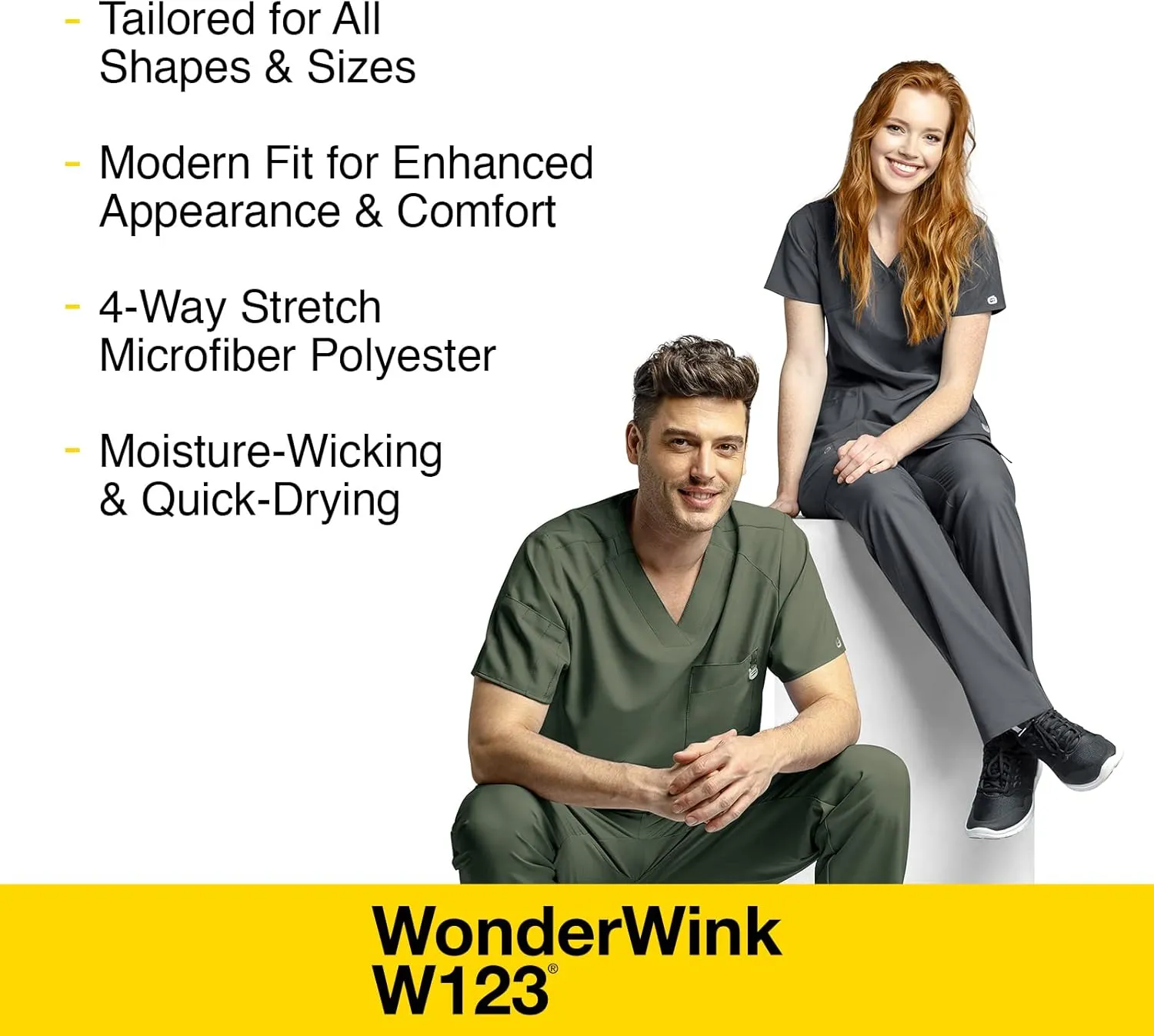 WonderWink Men's V-Neck Top