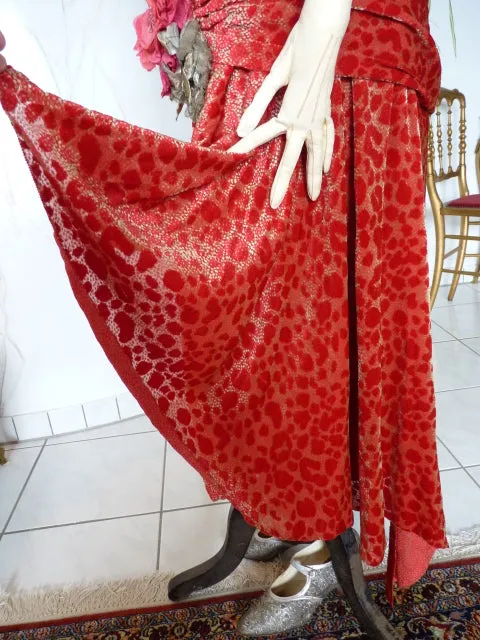 WORTH Dévoré Velvet Evening Dress, Paris, ca. 1926