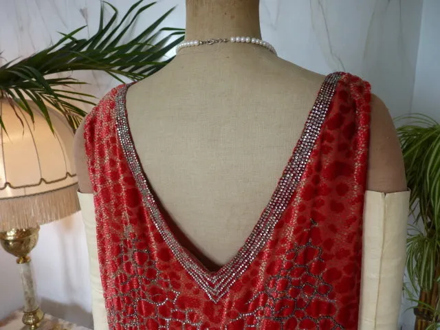 WORTH Dévoré Velvet Evening Dress, Paris, ca. 1926