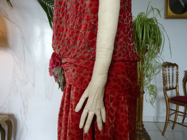 WORTH Dévoré Velvet Evening Dress, Paris, ca. 1926