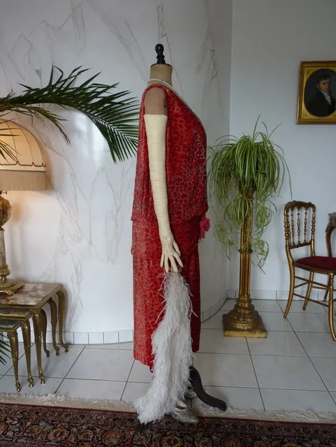 WORTH Dévoré Velvet Evening Dress, Paris, ca. 1926