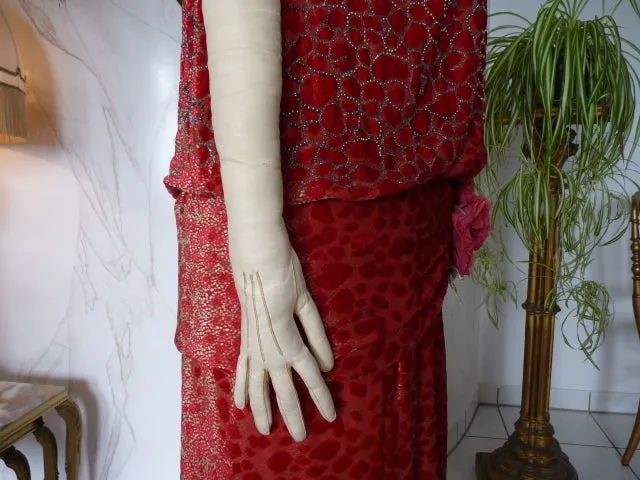 WORTH Dévoré Velvet Evening Dress, Paris, ca. 1926