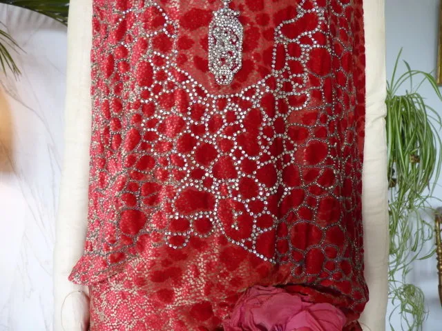 WORTH Dévoré Velvet Evening Dress, Paris, ca. 1926