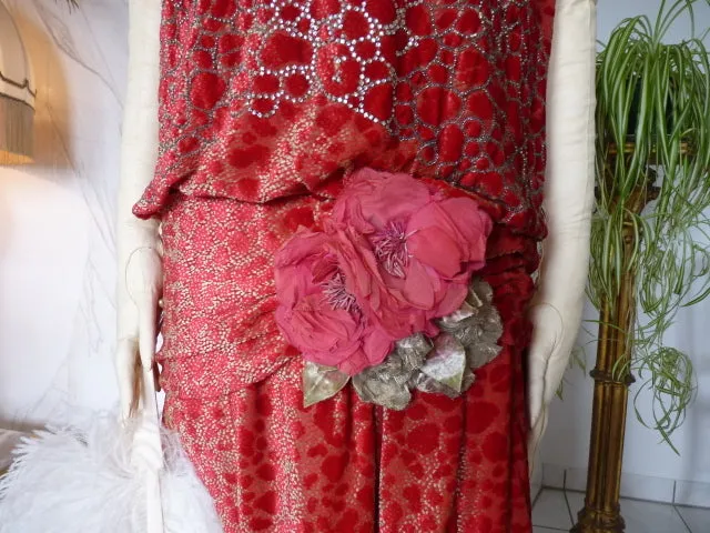WORTH Dévoré Velvet Evening Dress, Paris, ca. 1926