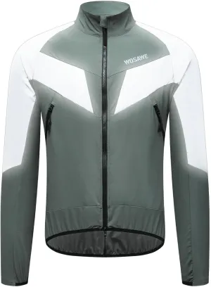 WOSAWE Men Reflective Jacket Night Glowing Bomber Jacket MTB Cycling Windbreaker Travel Sport Coat