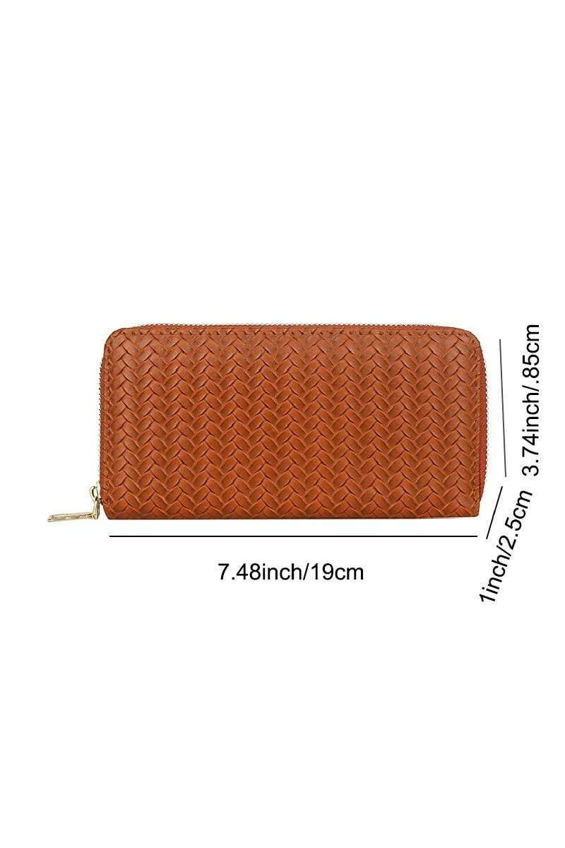 Woven Weave Long Wallet