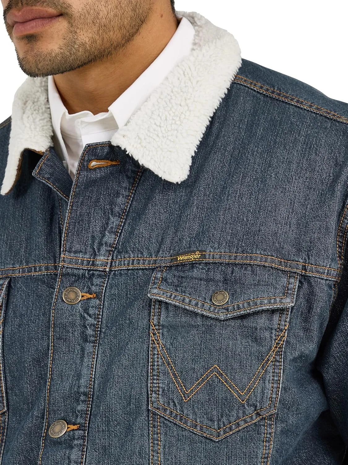 Wrangler Men's Cowboy Cut Western Lined Denim Jacket