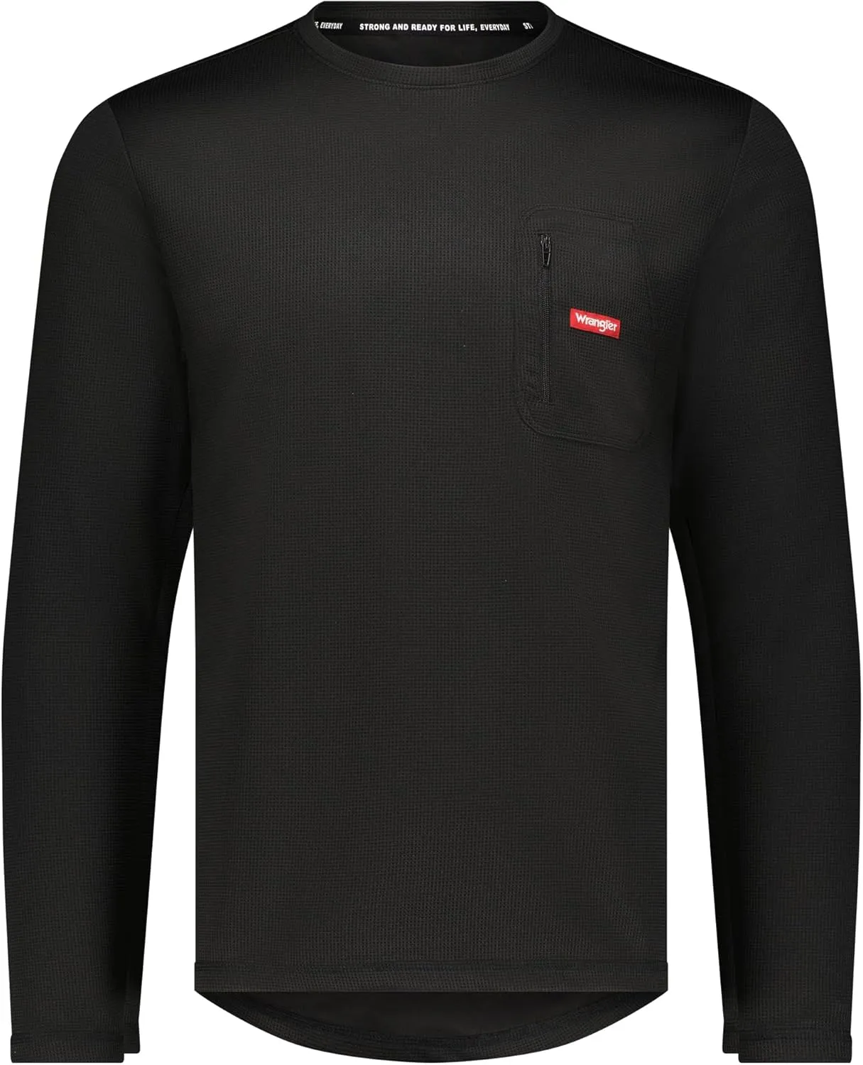 Wrangler - Mens Long Sleeve Thermal Shirt (Black) - Cold Weather Base Layer Shirts - Thermal Underwear for Men